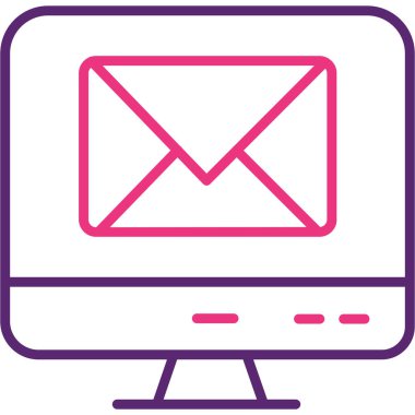 E-posta. Web simgesi basit illüstrasyon