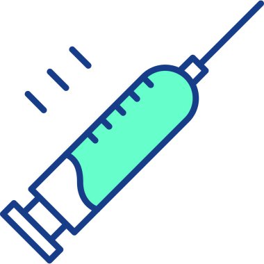 Şırınga simgesi. Şırınga vektör simgesi web için anahat çizimi