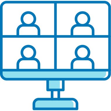 Konferans ikonu. Basit resimleme