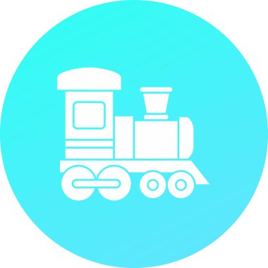 Bir tren simgesinin vektör illüstrasyonu