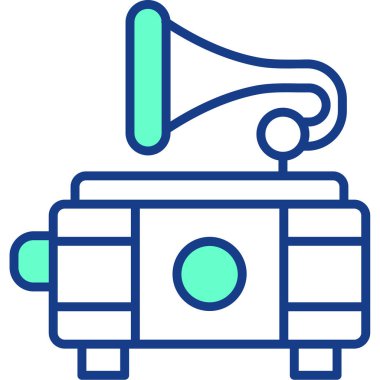 Konuşmacı. Web simgesi basit illüstrasyon