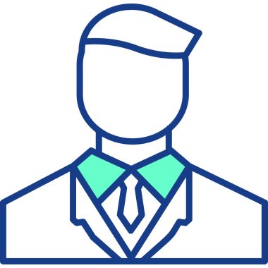 İş adamı simgesi vektör illüstrasyonu