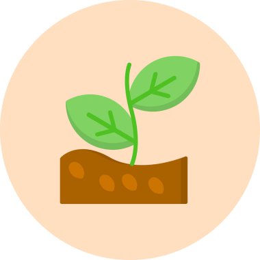 Bir bitkinin vektör illüstrasyonu