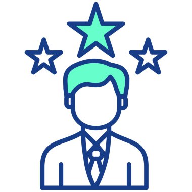 businessman icon, vector illustration simple design