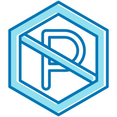 Mavi harfin vektör illüstrasyonu