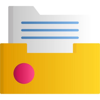 vektör dosya dizini düz simgesi