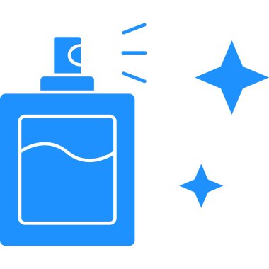 Beyaz arka planda izole edilmiş mavi şampuan ikonu. vektör illüstrasyonu