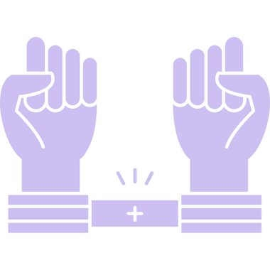 eller çapraz ve ip vektör illüstrasyon tasarımı