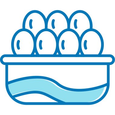 Yumurtalar. Web simgesi basit illüstrasyon