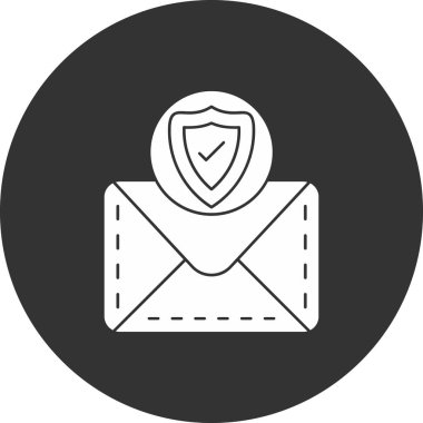 Bir kalkan simgesinin vektör illüstrasyonu