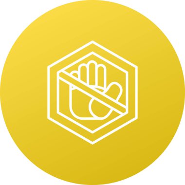 Uzun bir gölge çizgisi el simgesinin gösterimi