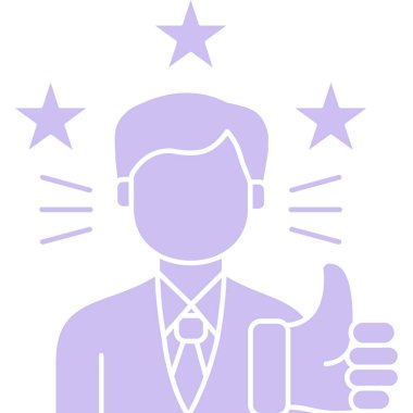 Müşteri değerlendirme simgesi, basit illüstrasyon