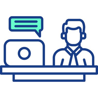 Dizüstü bilgisayar simgesi vektör çizimi