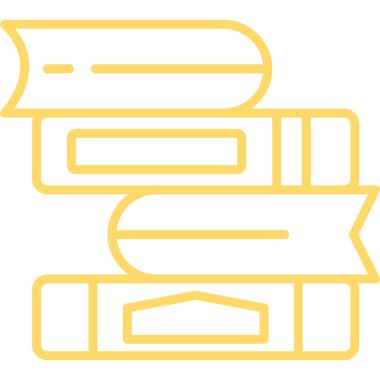 kitaplık simgesi ana hat biçiminde