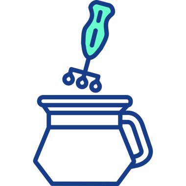 Bir fincan kahve ikonu. vektör illüstrasyonu