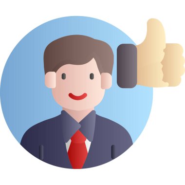 başparmak ile iş adamı