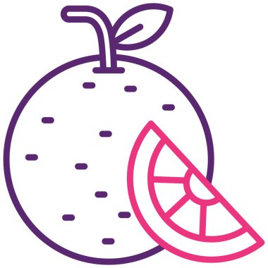 Karpuz. Web simgesi basit illüstrasyon