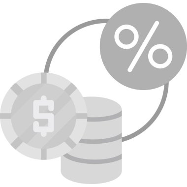 Para simgesi, basit vektör çizim