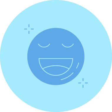 Mutlu emoji simgesi, moda tasarım biçimi, vektör