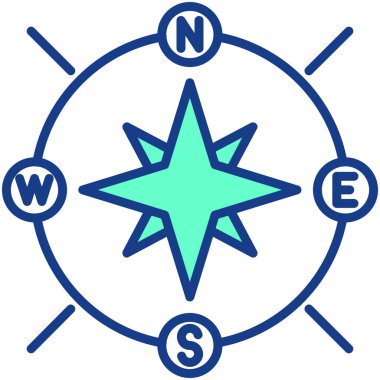 compass modern icon, vector illustration