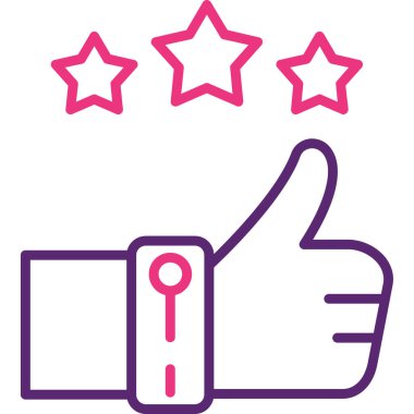 başparmak yukarı simgesi, vektör illüstrasyonu