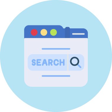 Arama simgesi vektör illüstrasyonu