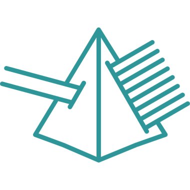 Kağıt düzlem simgesi, özet biçimi