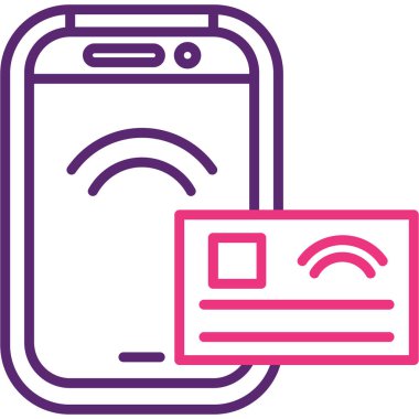 Kredi kartı simgesi, vektör illüstrasyonu