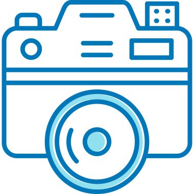 kamera fotoğraf makinesi simgesi - taslak biçimi
