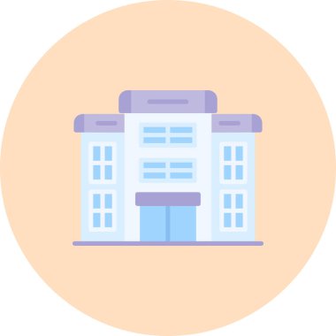 Bina. Web simgesi basit illüstrasyon