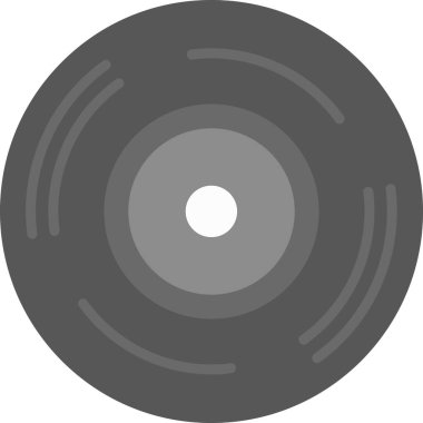 Anahat tarzında vinil plak müzik simgesi