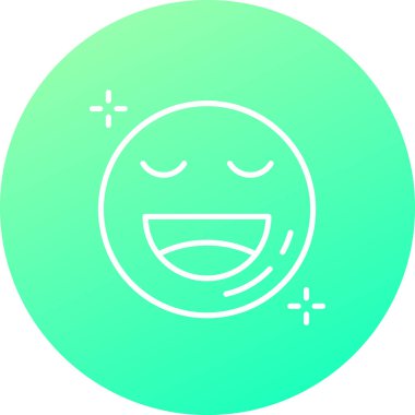 Mutlu yüz simgesi, vektör çizimi