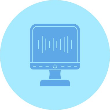 Monitör. Web simgesi basit tasarım