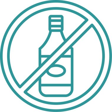 İçki yok. Basit illüstrasyon