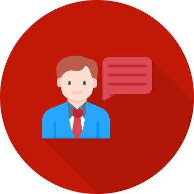 Konuş. Web simgesi basit illüstrasyon