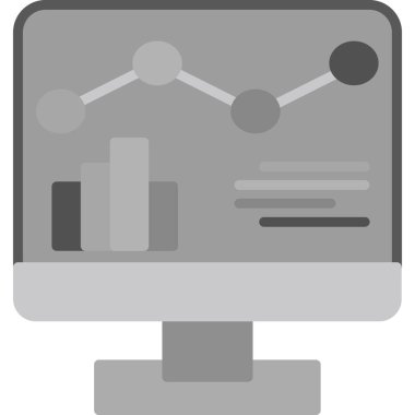 Veri analiz simgesi, vektör illüstrasyonu
