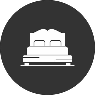 yatak ikonu vektör illüstrasyonu