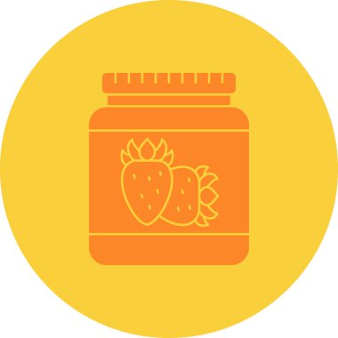 çilek reçeli vektör çizim