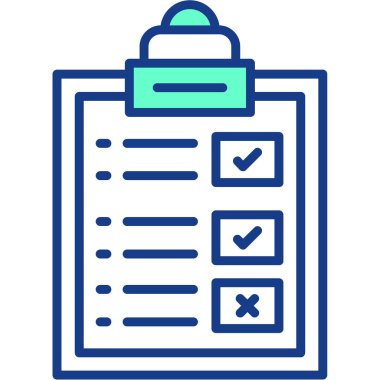 Yapılacaklar listesi web simgesi basit illüstrasyon