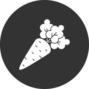 Havuç simgesi vektör illüstrasyonu