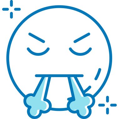 üzgün emoji simgesi, tasarım çizimi illüstrasyonu