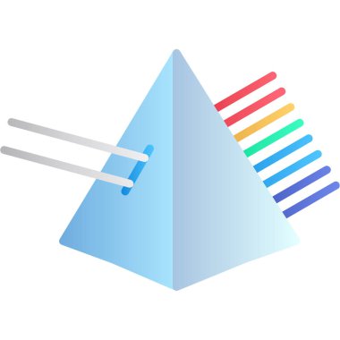 gökkuşağı gradyan renk simgesi. gökkuşağı renkli üçgen