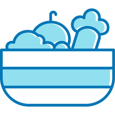 Saman vektör tasarımlı bir kase dondurma.