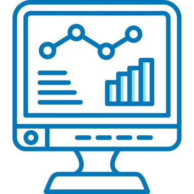 İş grafiği Web simgesi basit illüstrasyon