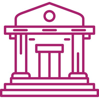 Bina. Web simgesi basit illüstrasyon