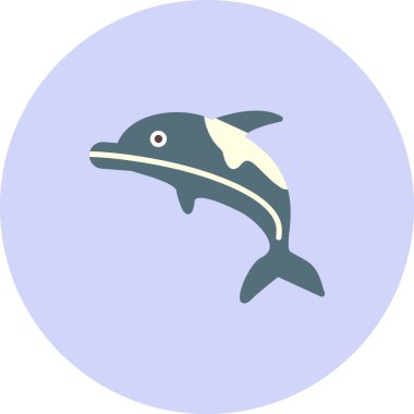 Balina. Web simgesi basit illüstrasyon.