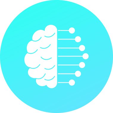 beyin ikonu vektör illüstrasyonu