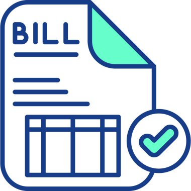 Fatura. Web simgesi basit illüstrasyon