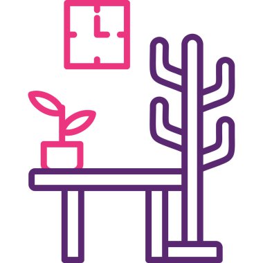 Kaktüs. Web simgesi basit illüstrasyon