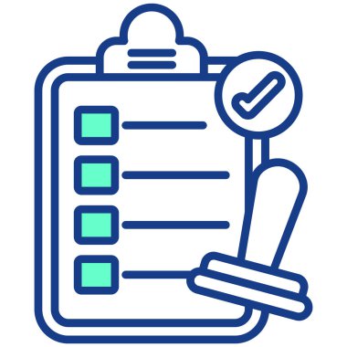 Kontrol listesi. Web simgesi basit illüstrasyon